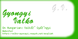 gyongyi valko business card